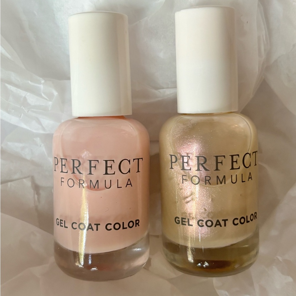 Gel Coat Color Nail Polish — Pink & Gold Duo